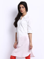 BIBA Women White Kurta