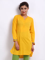 BIBA Women Yellow Kurta