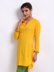 BIBA Women Yellow Kurta