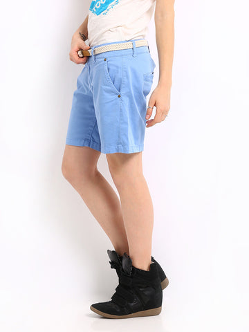 Being Human Clothing Women Blue Shorts