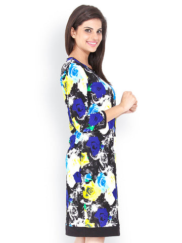Bella Rosa Multicoloured Printed Shift Dress