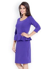 Bella Rosa Navy Blue Peplum Dress