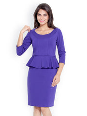 Bella Rosa Navy Blue Peplum Dress