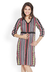 Bella Rosa Multi Coloured Printed Shift Dress