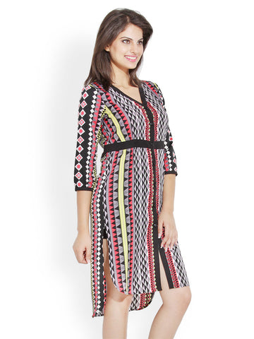 Bella Rosa Multi Coloured Printed Shift Dress