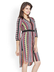 Bella Rosa Multi Coloured Printed Shift Dress