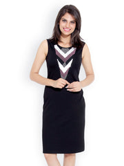 Bella Rosa Black Shift Dress