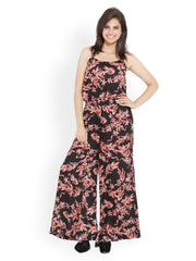 Bella Rosa Women Black Printed Jumpsuit