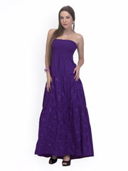 Belle Fille Purple Off-Shoulder Maxi Dress