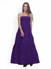 Belle Fille Purple Off-Shoulder Maxi Dress