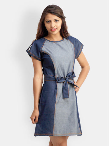 Belle Fille Blue A-Line Dress