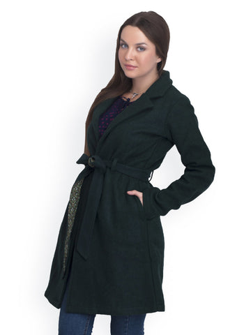 Belle Fille Women Dark Green Coat