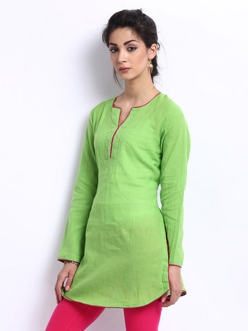 BIBA Women Green Kurti