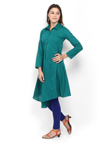 BIBA Women Green Kurta