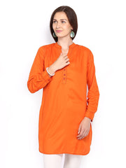 BIBA Women Orange Kurta