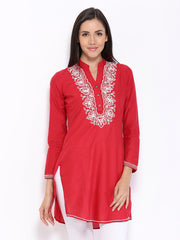 BIBA Women Red Kurta