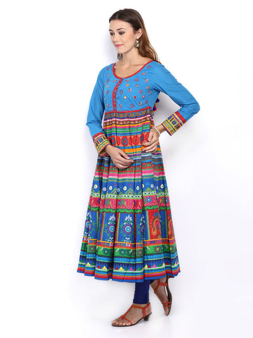 BIBA Women Multicoloured Printed Anarkali Kurta