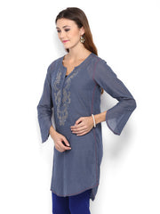 BIBA Women Grey Kurta