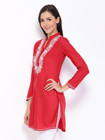 BIBA Women Red Kurta