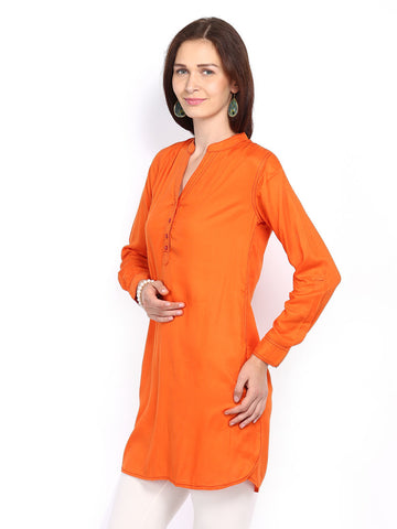 BIBA Women Orange Kurta