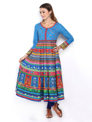 BIBA Women Multicoloured Printed Anarkali Kurta