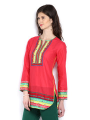 BIBA Women Pink Kurti