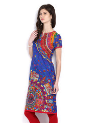 BIBA Women Blue Printed Kurta