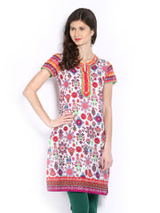 BIBA Women Multi-Coloured Printed Kurta