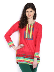 BIBA Women Pink Kurti