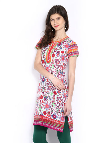 BIBA Women Multi-Coloured Printed Kurta