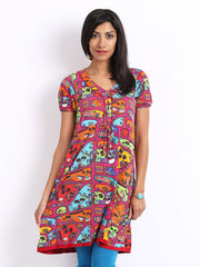 Biba Women Pink Printed Kurta