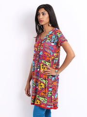 Biba Women Pink Printed Kurta