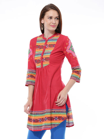 BIBA Women Red Kurta