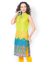 Bitterlime Women Yellow Printed Kurta