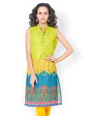 Bitterlime Women Yellow Printed Kurta