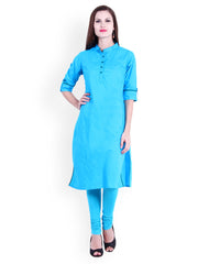 Bitterlime Women Turquoise Blue Kurta