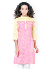 Bitterlime Women Purple Printed Kurta