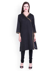 Bitterlime Women Black Kurta