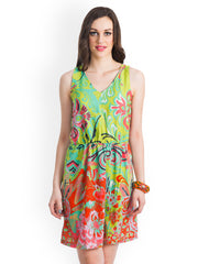 Bohemian You Green Printed A-line Dress
