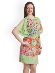 Bohemian You Green Printed Kaftan Dress