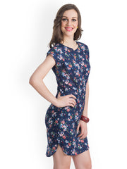 Bohemian You Blue Printed Shift Dress