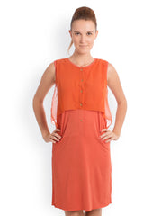 Bombay High Orange Shift Dress