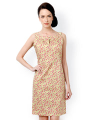 Bombay High Yellow Printed Shift Dress