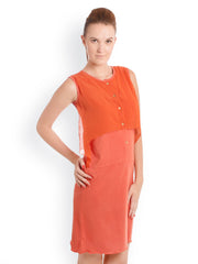 Bombay High Orange Shift Dress