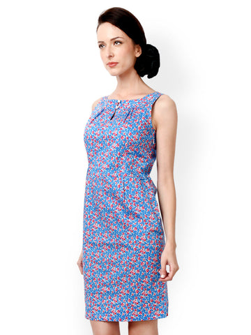 Bombay High Blue Printed Shift Dress
