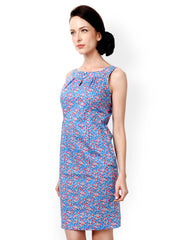 Bombay High Blue Printed Shift Dress