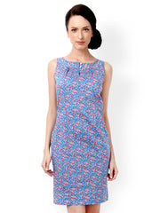 Bombay High Blue Printed Shift Dress