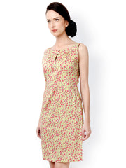 Bombay High Yellow Printed Shift Dress