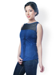Bombay High Women Navy Blue Printed Top