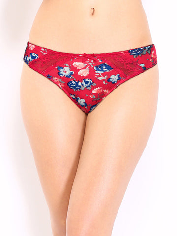 Bwitch Women Red Printed Briefs BW030-0092